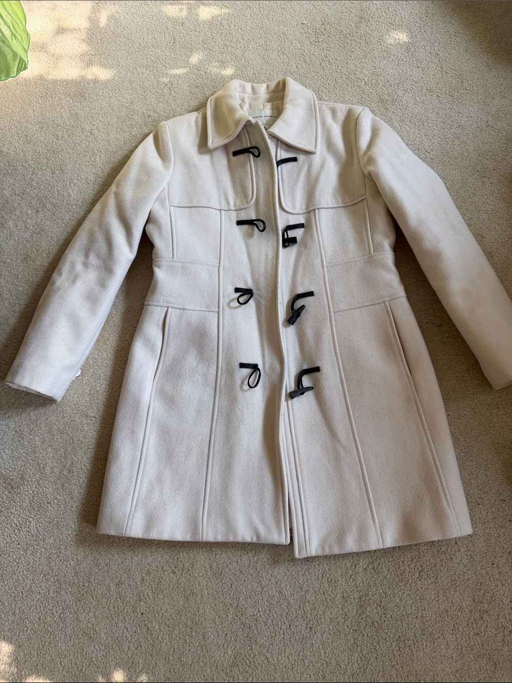 Banana Republic Cream Toggle Peacoat